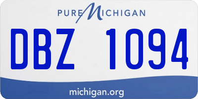 MI license plate DBZ1094