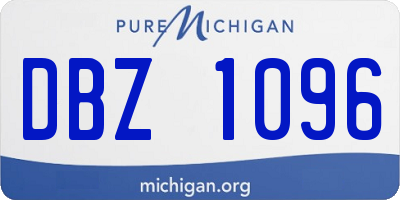 MI license plate DBZ1096