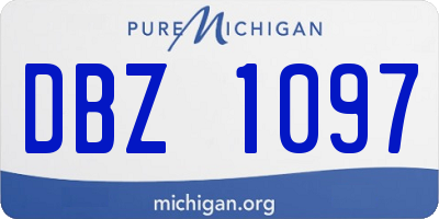 MI license plate DBZ1097