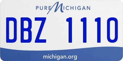 MI license plate DBZ1110