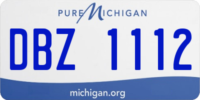 MI license plate DBZ1112