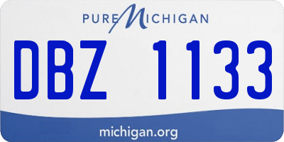 MI license plate DBZ1133