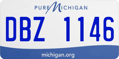 MI license plate DBZ1146