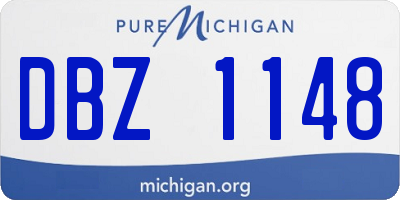 MI license plate DBZ1148