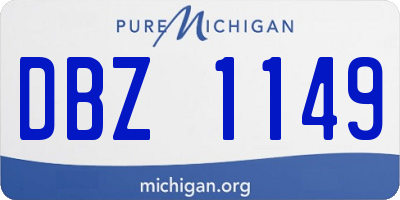 MI license plate DBZ1149