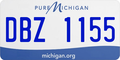 MI license plate DBZ1155