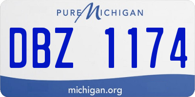 MI license plate DBZ1174