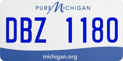 MI license plate DBZ1180