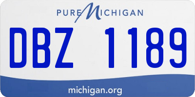 MI license plate DBZ1189