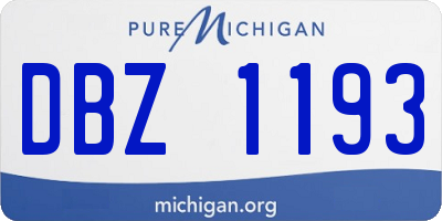 MI license plate DBZ1193