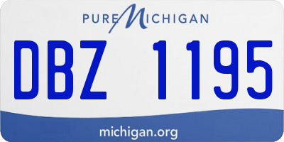 MI license plate DBZ1195