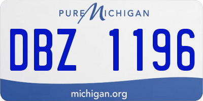 MI license plate DBZ1196