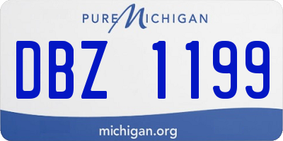 MI license plate DBZ1199