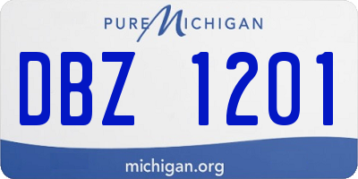 MI license plate DBZ1201