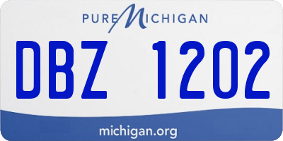 MI license plate DBZ1202