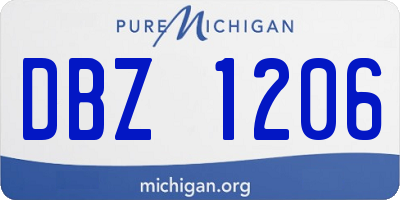 MI license plate DBZ1206