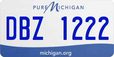 MI license plate DBZ1222