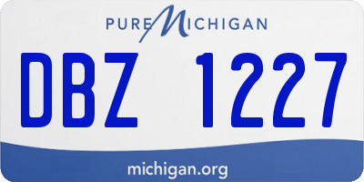 MI license plate DBZ1227