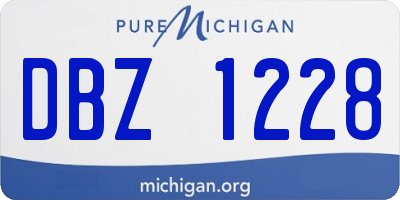 MI license plate DBZ1228