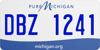 MI license plate DBZ1241