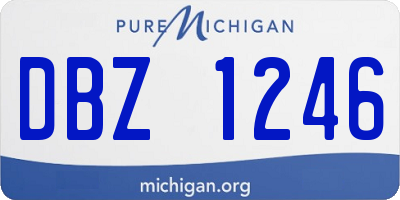 MI license plate DBZ1246