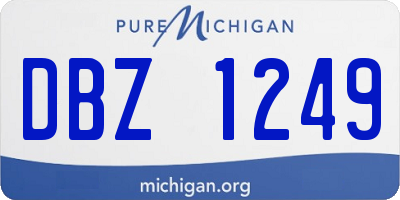 MI license plate DBZ1249