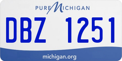 MI license plate DBZ1251