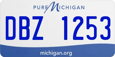 MI license plate DBZ1253