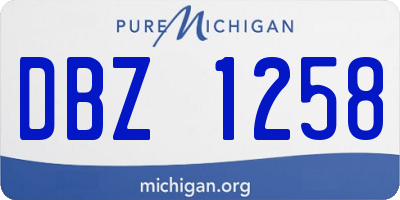 MI license plate DBZ1258