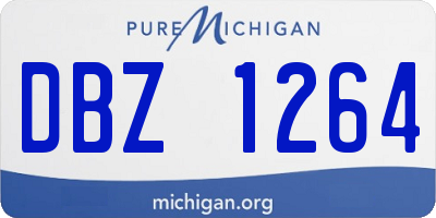 MI license plate DBZ1264