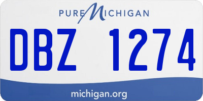 MI license plate DBZ1274