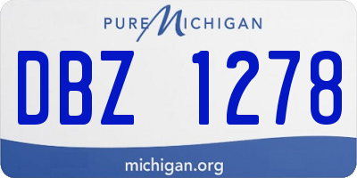 MI license plate DBZ1278