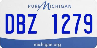 MI license plate DBZ1279