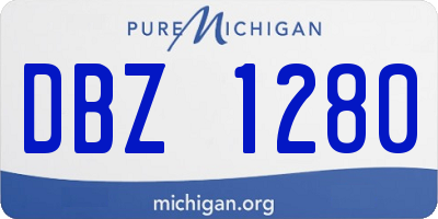 MI license plate DBZ1280