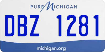 MI license plate DBZ1281