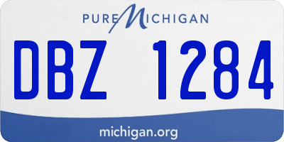 MI license plate DBZ1284