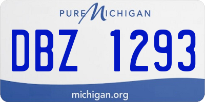 MI license plate DBZ1293