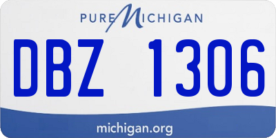 MI license plate DBZ1306