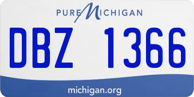 MI license plate DBZ1366