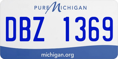 MI license plate DBZ1369