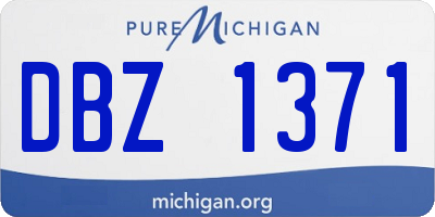 MI license plate DBZ1371