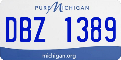 MI license plate DBZ1389