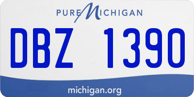 MI license plate DBZ1390