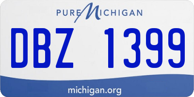 MI license plate DBZ1399