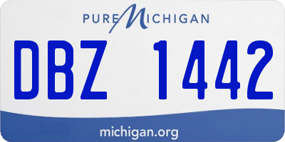 MI license plate DBZ1442