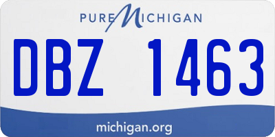 MI license plate DBZ1463