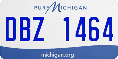 MI license plate DBZ1464