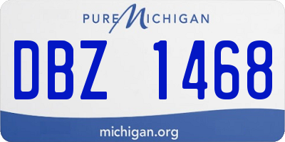 MI license plate DBZ1468