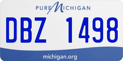 MI license plate DBZ1498