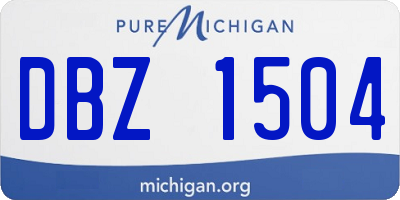 MI license plate DBZ1504